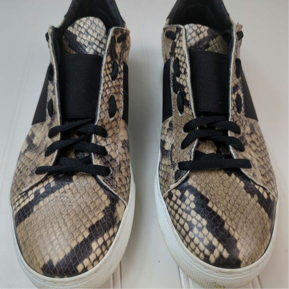 M.Gemi Snake Print Leather Low Top Fashion Sneaker 40 - Picture 2 of 7